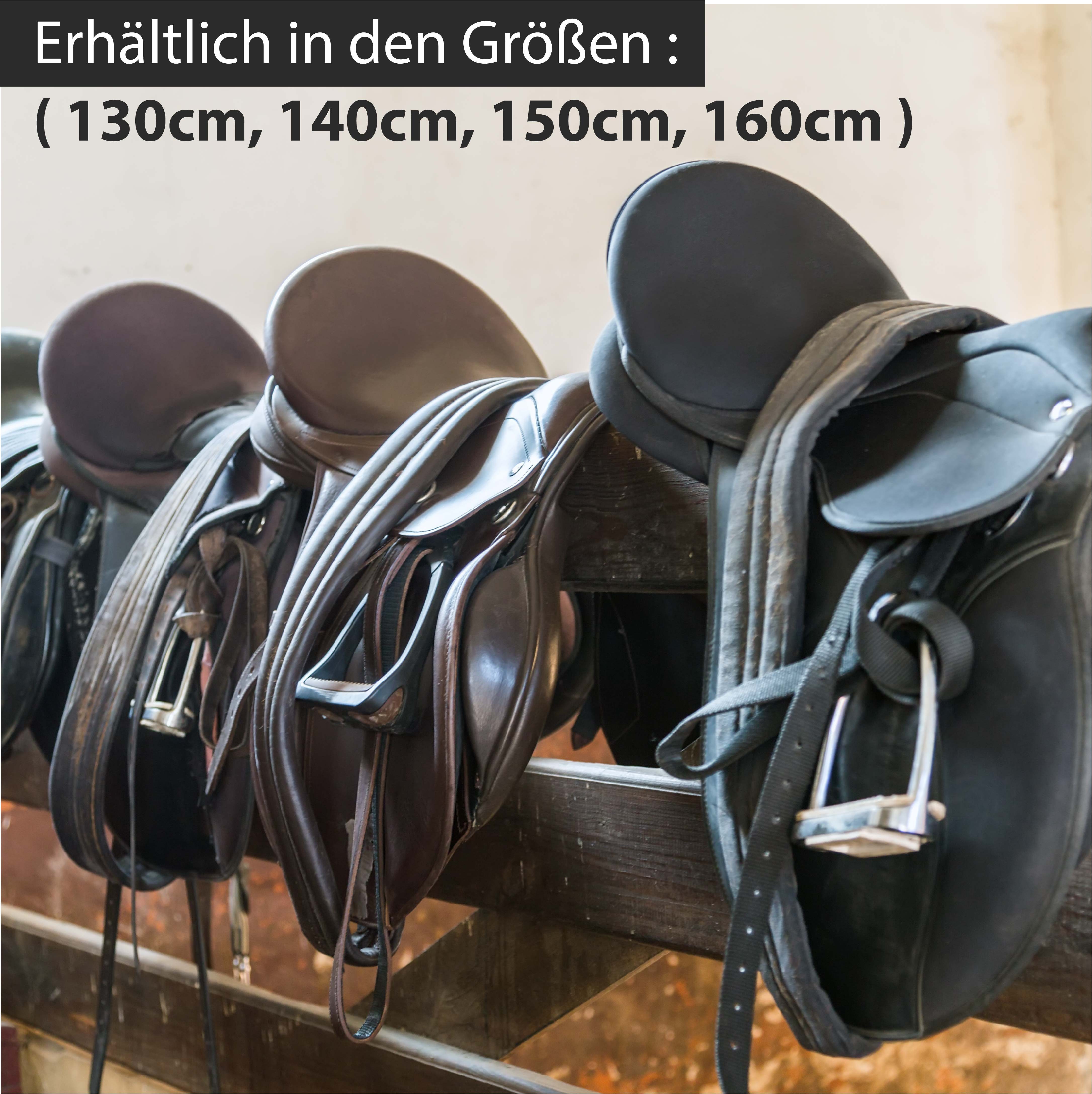 Pferdelinis Steigbügel Steigbügelriemen Leder schwarz Steigbügelriemen Länge 130cm - 160cm