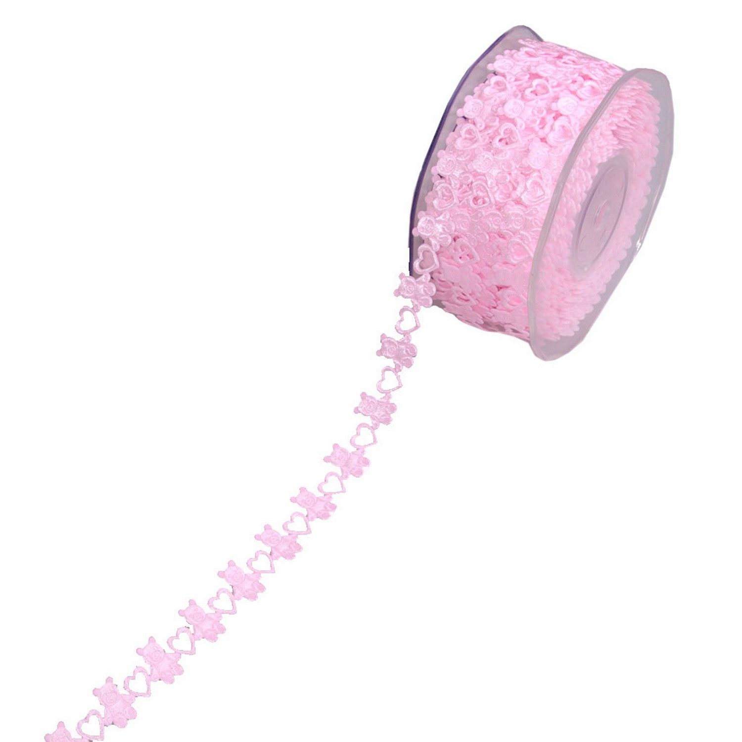 Deko AS Bastelband Klebe-Bordüre - "Teddy Girl" - Rosa - 17 mm - 20 m - 97540-17-20-30, selbstklebend