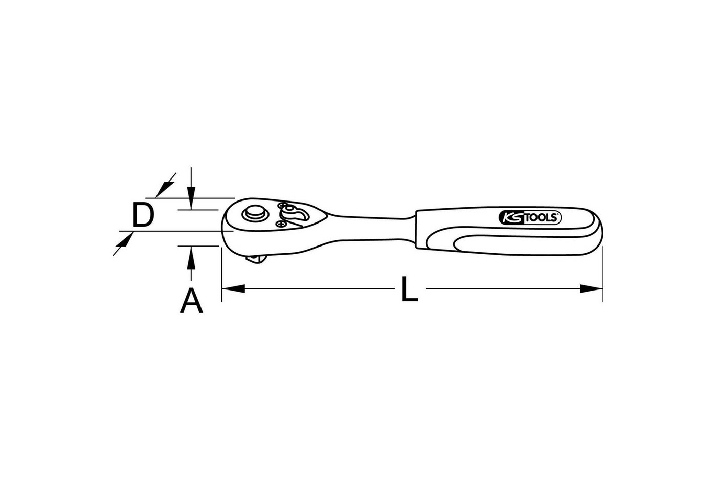 Thumbnail - KS Tools Ratsche KS TOOLS 1/2" SlimPOWER Umschaltknarre 72 Zahn - 920.1290