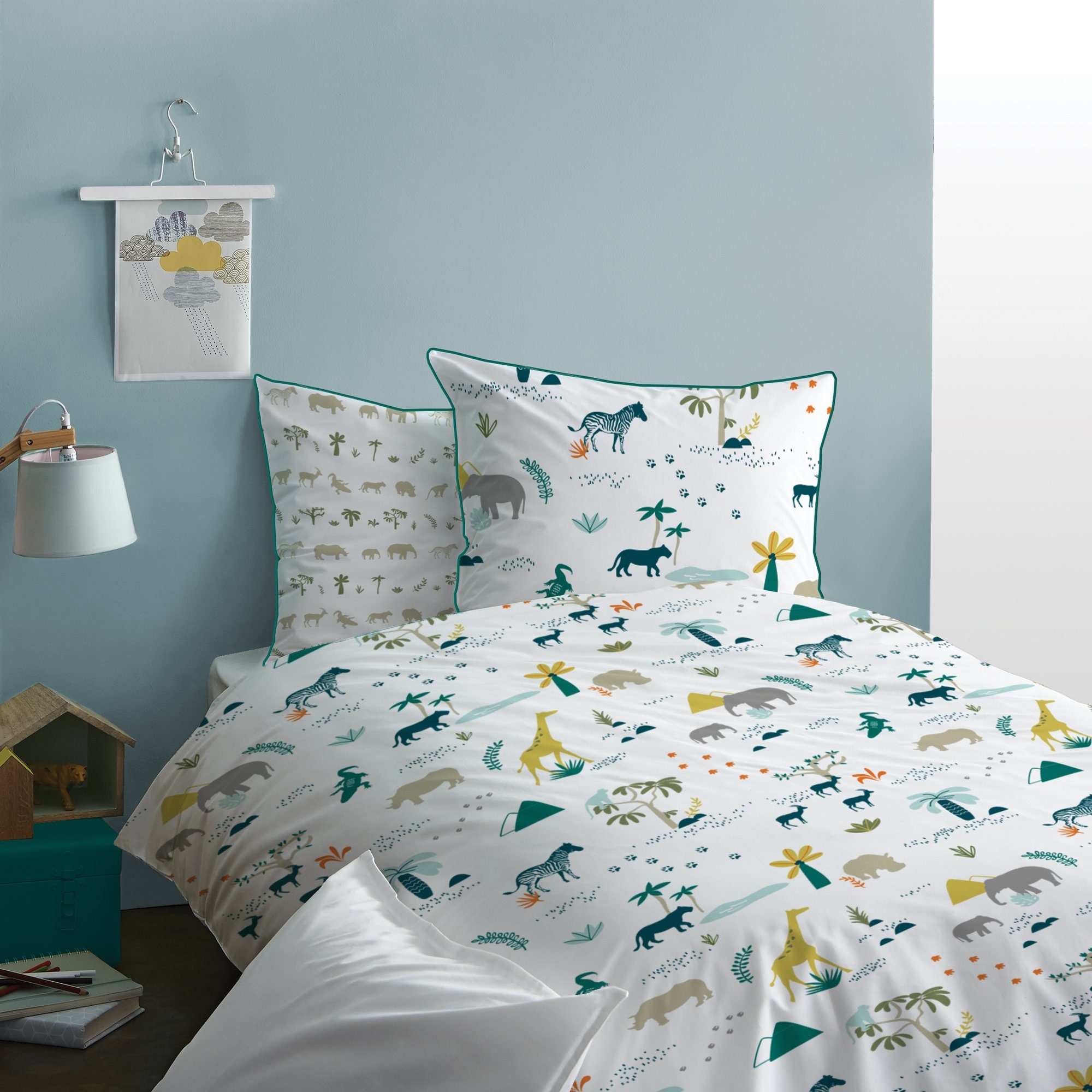 MTOnlinehandel Bettwäsche Safari 135x200 + 80x80 cm, 100 % Baumwolle, Renfo günstig online kaufen