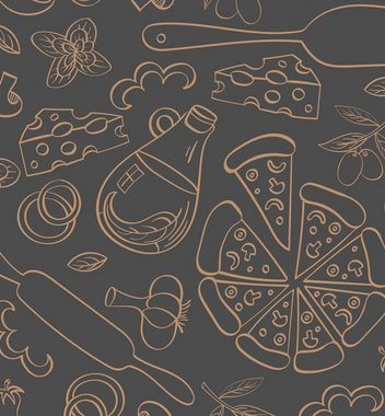 MyMaxxi Dekorationsfolie Küchenrückwand Zutaten für Pizza selbstklebend Spritzschutz Folie