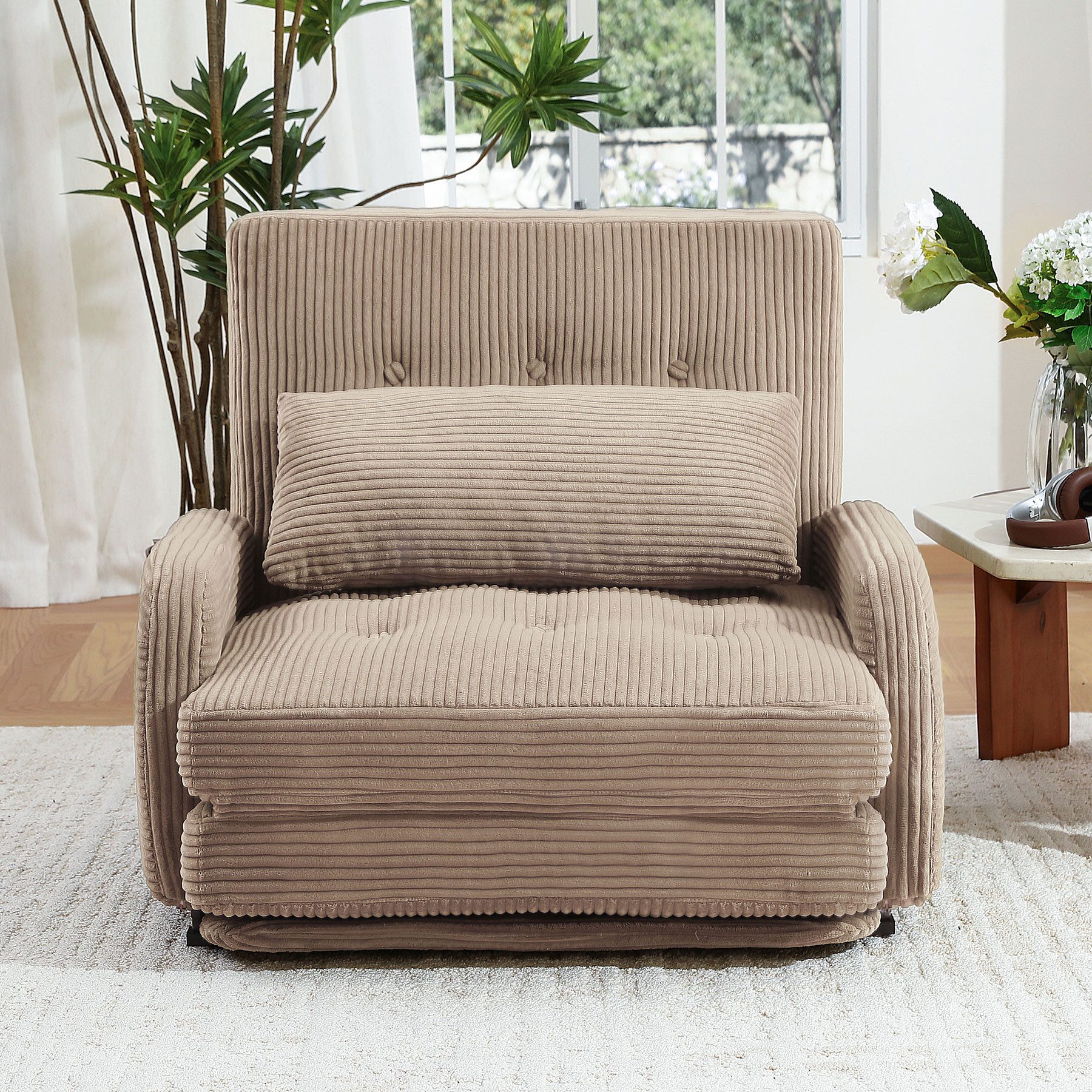 HomeMiYN Ohrensessel Sesselbett für eine Person – mit inkludiertem Komfortk günstig online kaufen