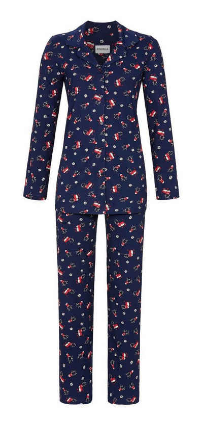 Ringella Pyjama »Ringella Damen Pyjama mit Elchen« (Schlafanzug, 2 tlg) Auch in großen Größen Baumwolle