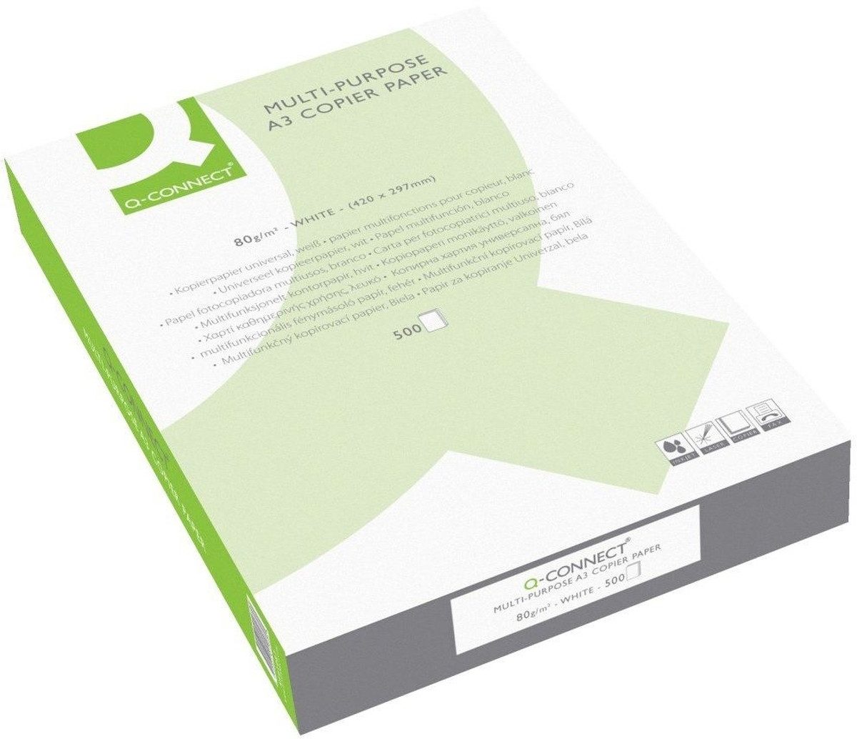 Connect Kopierpapier Kopierpapier A3 80g/qm weiß VE=500 Blatt