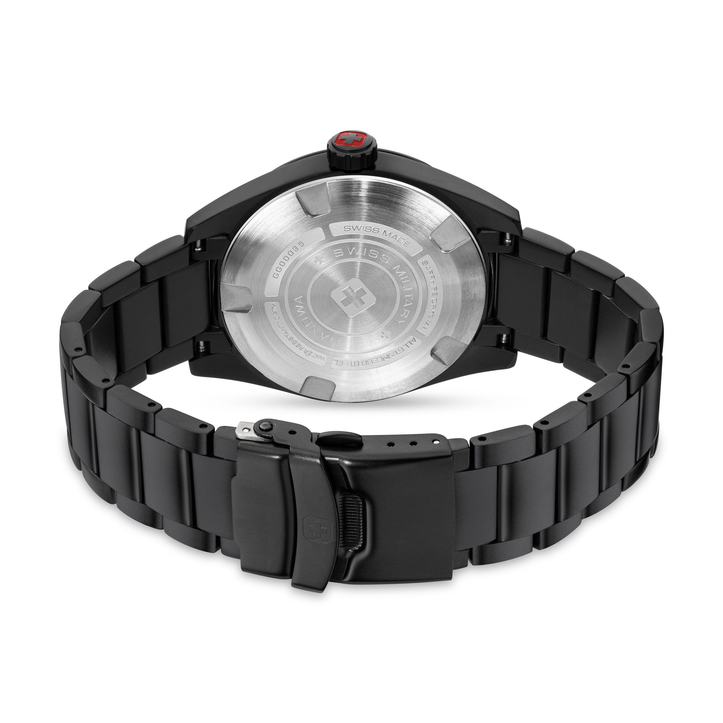 Swiss Military Hanowa Quarzuhr Dark Matter SMWGG0003530, Armbanduhr, Herrenuhr, Swiss Made, Edelstahlarmband, analog