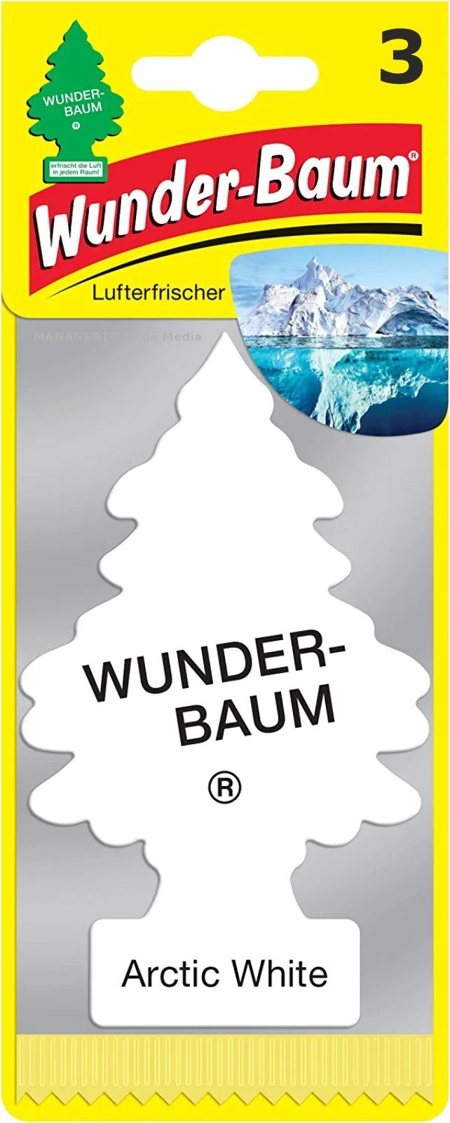 Wunder-Baum Luftreiniger 3er Duftbäumchen Arctic White Wunderbaum 3 Set Lufterfrischer