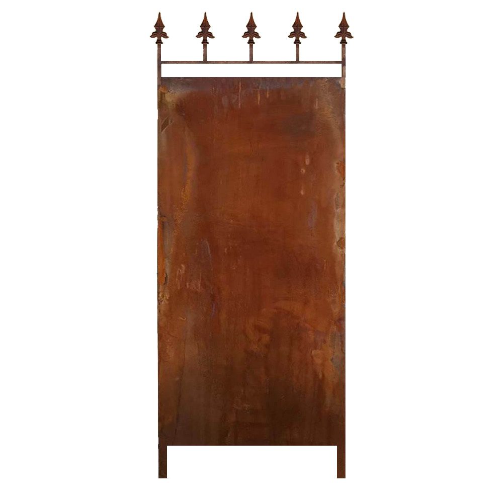 EdelrostPassion Sichtschutzelement, B:40-125cm,H:120-200cm, zum stecken,metall, 2mm, Edelrost, Zaunspitze