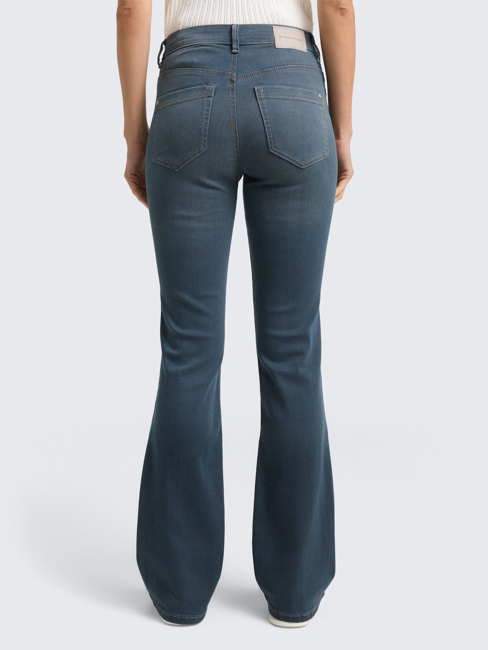 TOM TAILOR Bootcut-Jeans Jeanshosen TTSTELLA BOOTCUT Jeans mit Stretch