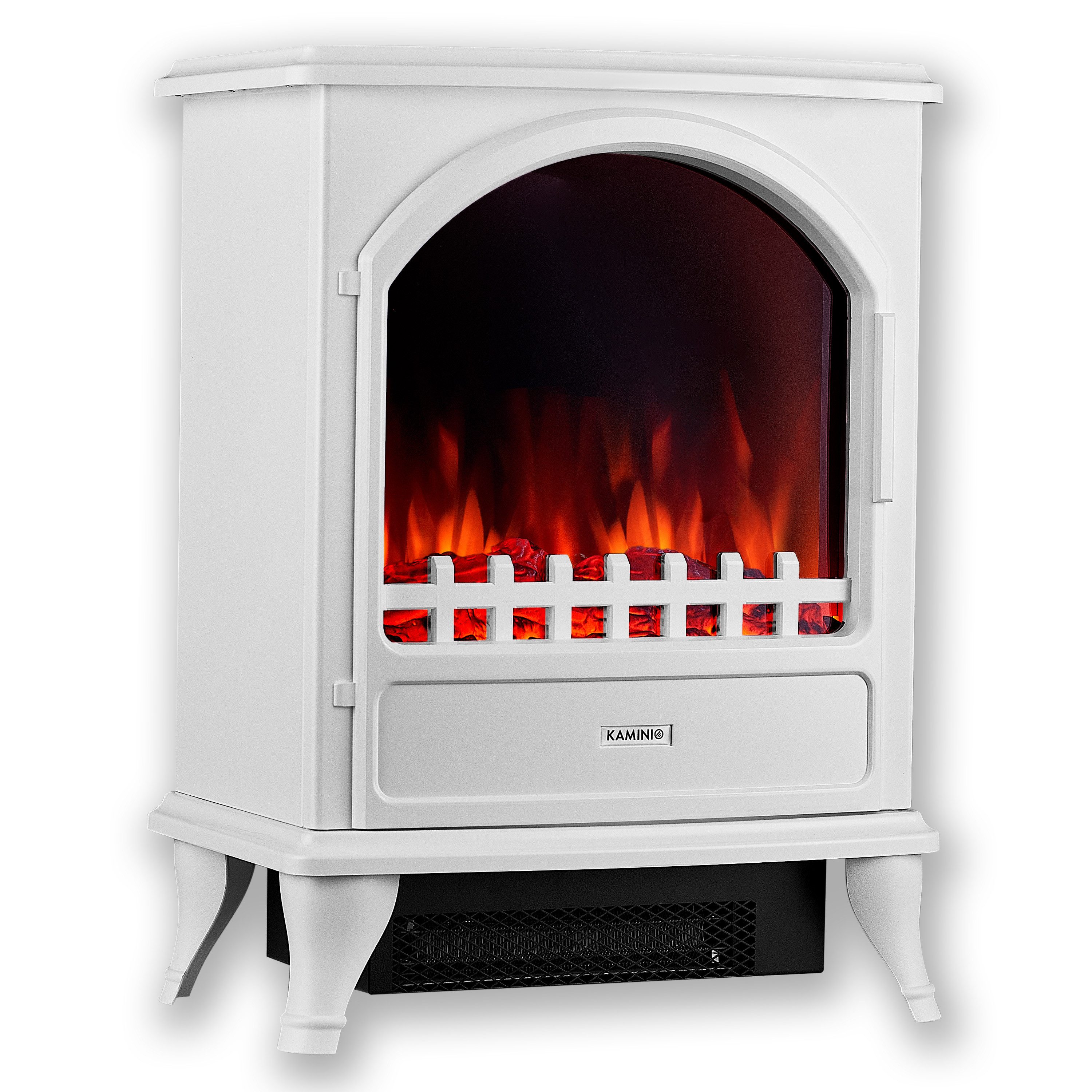 KAMINIO Elektrokamin LENI, Elektrischer Kamin mit 3D-Flammeneffekt, Heizung 1800W