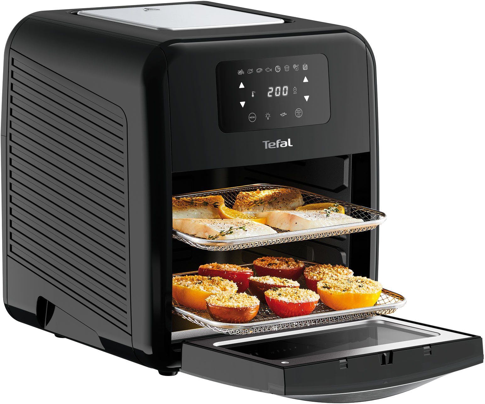 Tefal Heißluftfritteuse FW5018 Easy Fry Oven & Grill, 2000 W, 7 Zubehörteile, 11 L, Temperaturkontrolle, einfach zu Reinigen, Timer