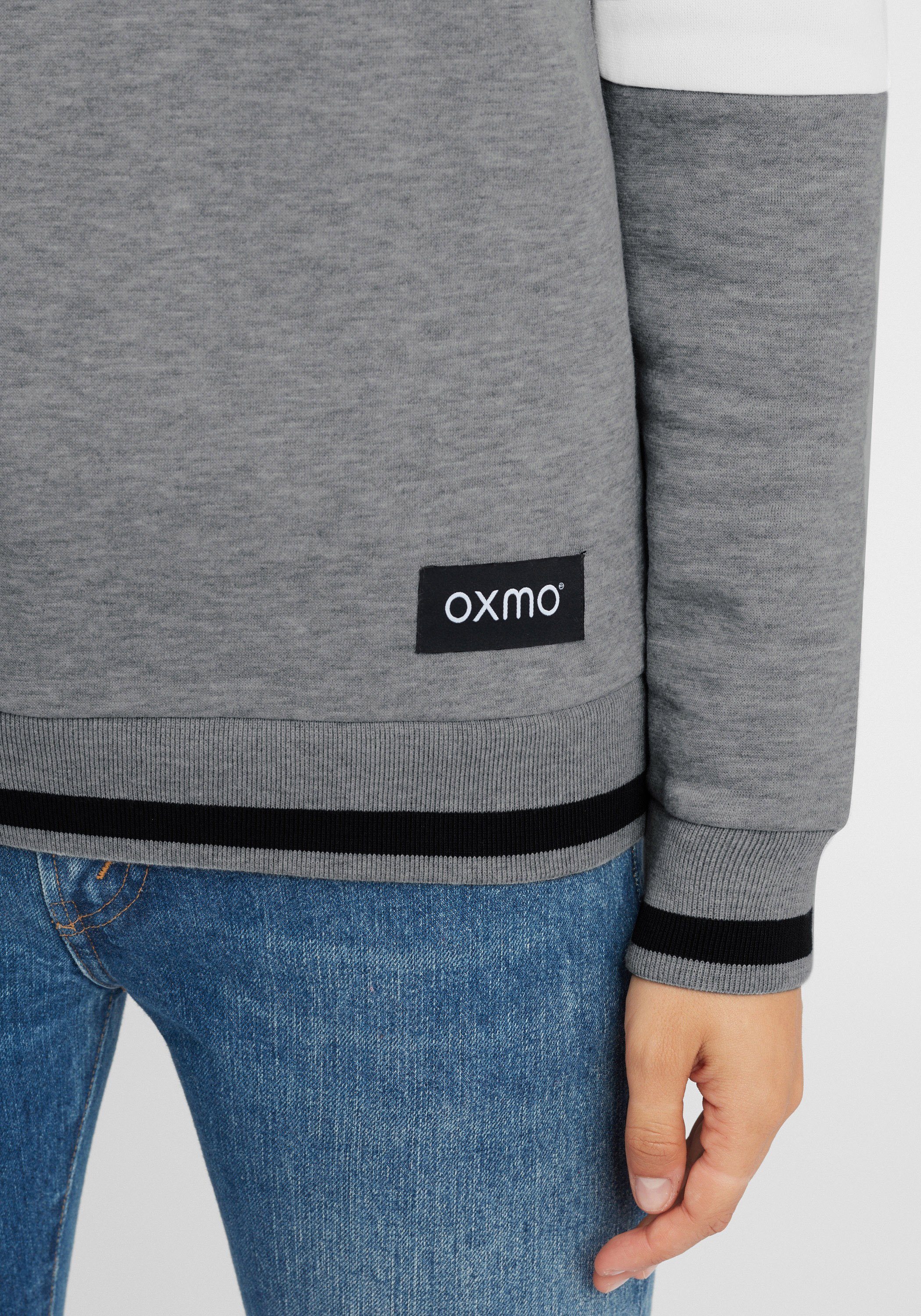 Damen Pullover OXMO Hoodie OXOmara Kapuzenpullover mit Reißverschluss