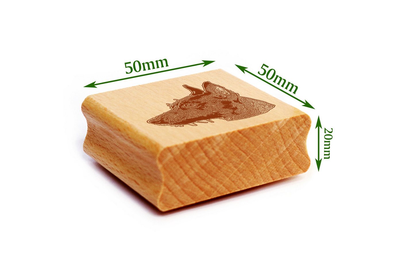 Thumbnail - Dekolando Stempel Motivstempel Zwergpinscher Stempel Hund Holzstempel 48 x 46 mm