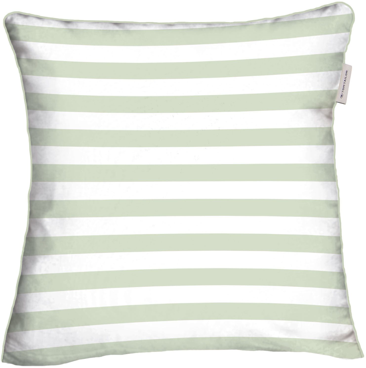 TOM TAILOR HOME Kissenhülle new bedroom, STRIPES WITH A KICK, 40x40cm oder 40x80cm, (1 Stück), mit Wendemotiv, farbiger Paspel und Markenreißverschluss
