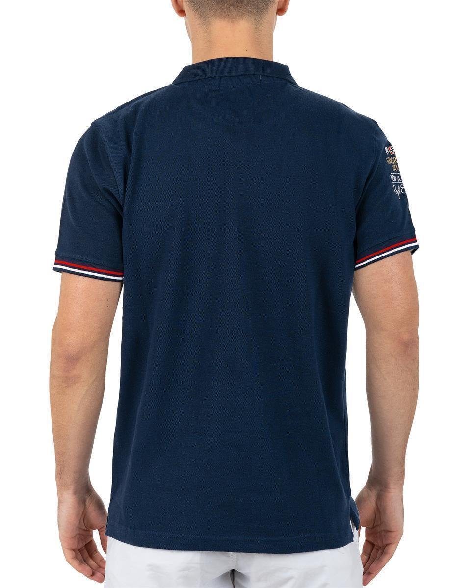 T-Shirt bakidney und Poloshirt Geographical mit Norway Aufnähern (1-tlg) Kragen Men Navy Kurzarm