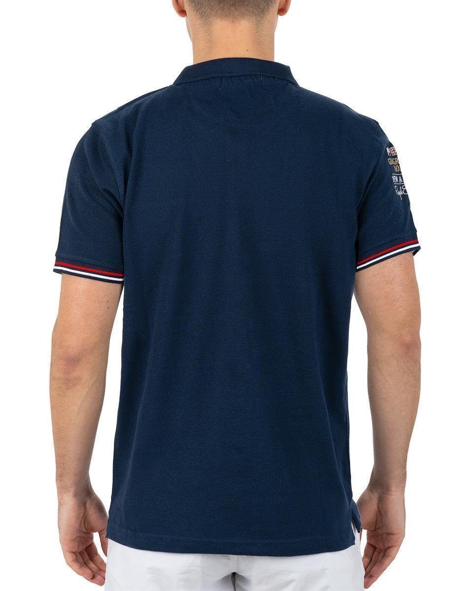 Navy T-Shirt Men Geographical bakidney Norway mit und Kragen Kurzarm Poloshirt Aufnähern (1-tlg)