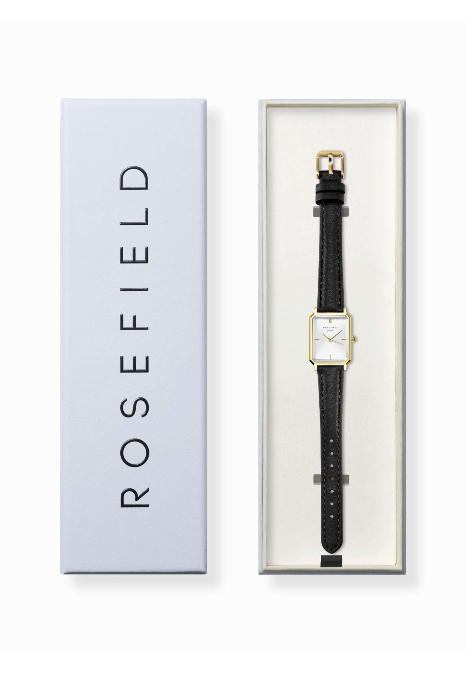 ROSEFIELD Quarzuhr ROSEFIELD Damenuhr Octagon XS 24mm Schwarz