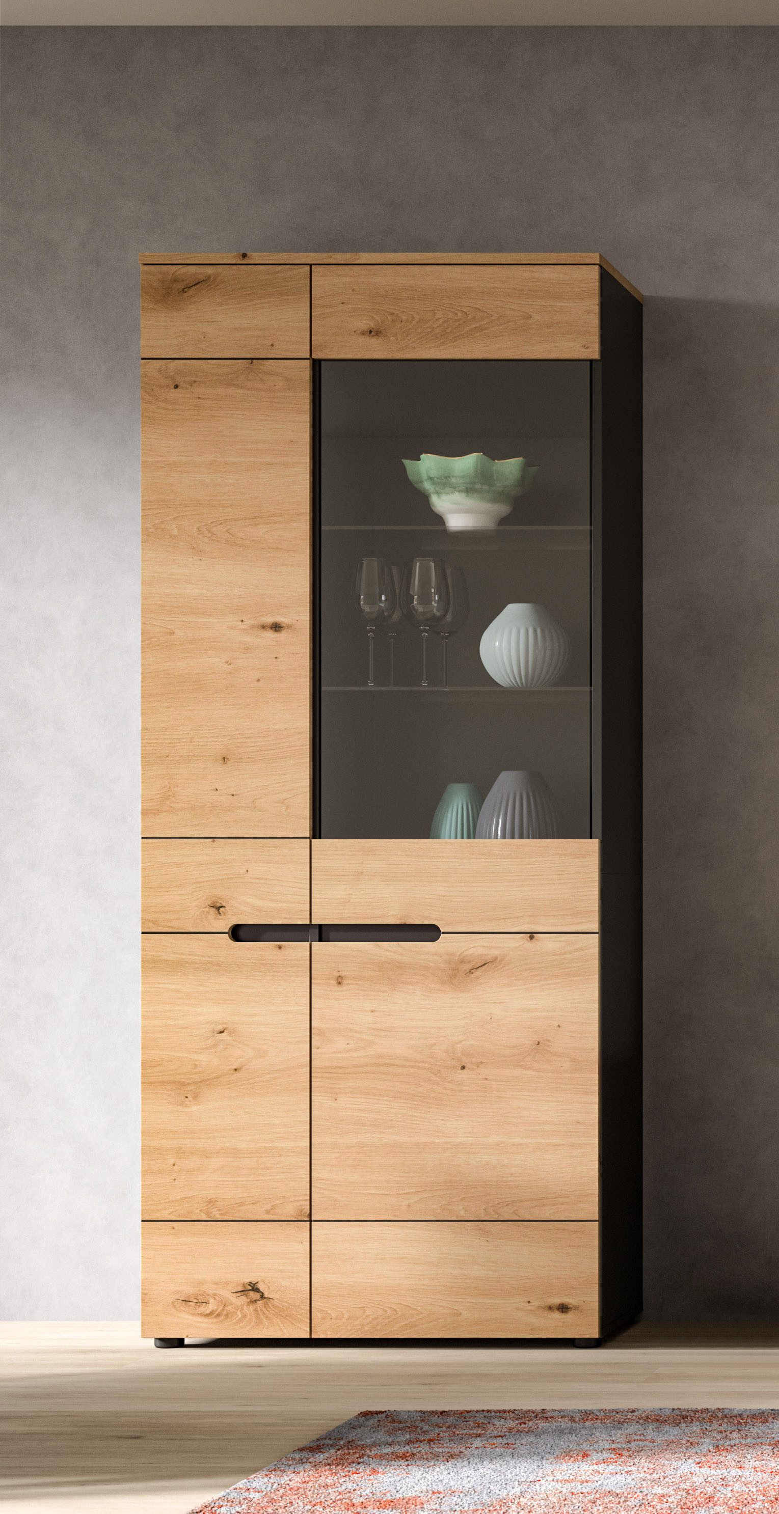 INOSIGN Vitrine REHAT, TOPSELLER!, Höhe 190 cm, 2 Türen, 4 Einlegeböden, 2 günstig online kaufen