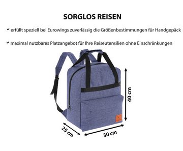 Granori Reiserucksack 2-in-1 leichte Damen Handgepäck Tasche 40x30x25 cm ideal für Flugzeug, trendiger und geräumiger 30 L Daypack für Urlaub, Schule & Alltag