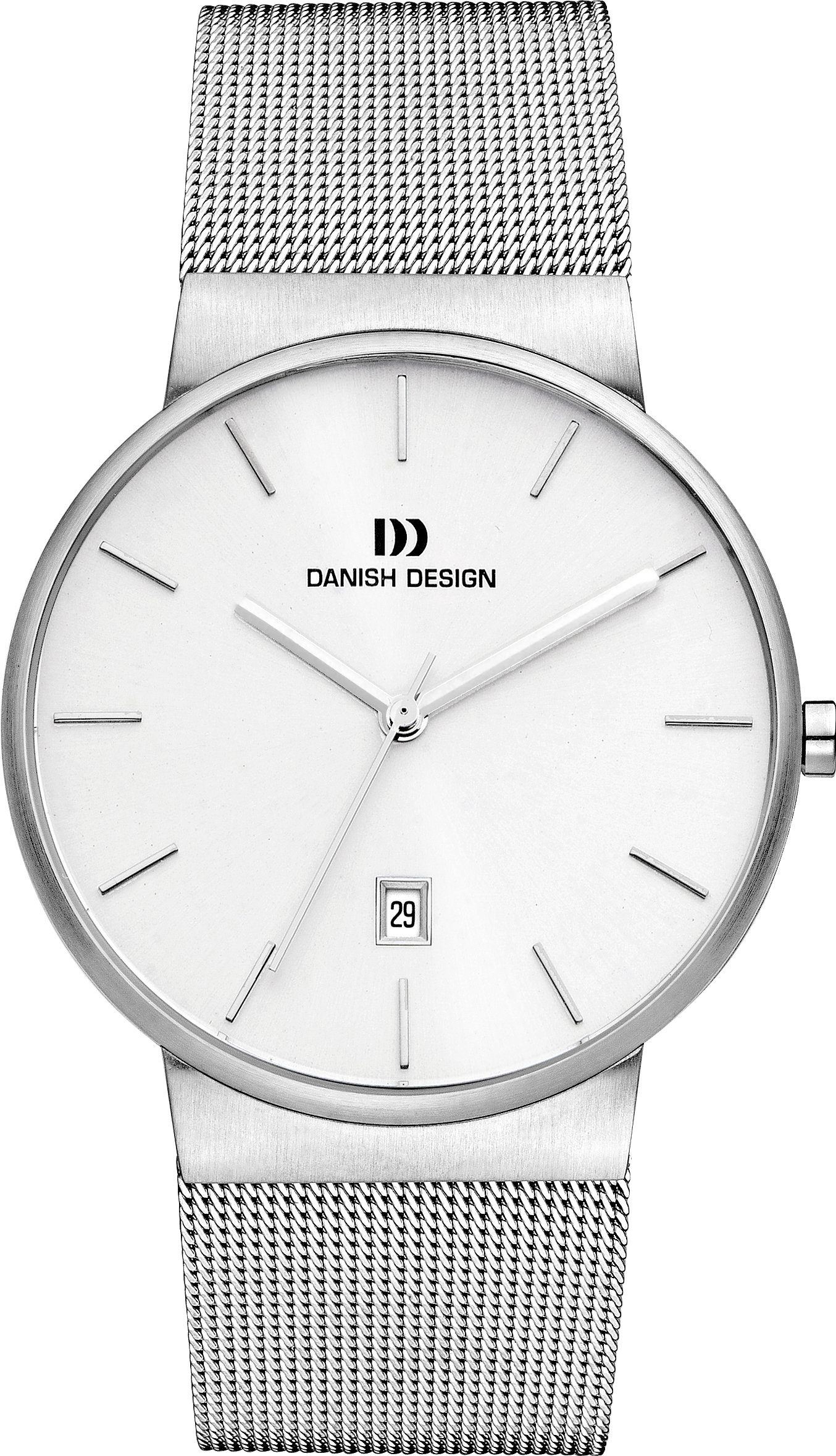 Silber Designuhr Danish 6 bei mit Datum TAGE Uhr 40mm, Design Quarzuhr Herren Datum