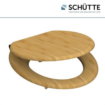 Schütte WC-Sitz Bambus (1-St), bruchsicher und kratzfest, Absenkautomatik, Standardmaß