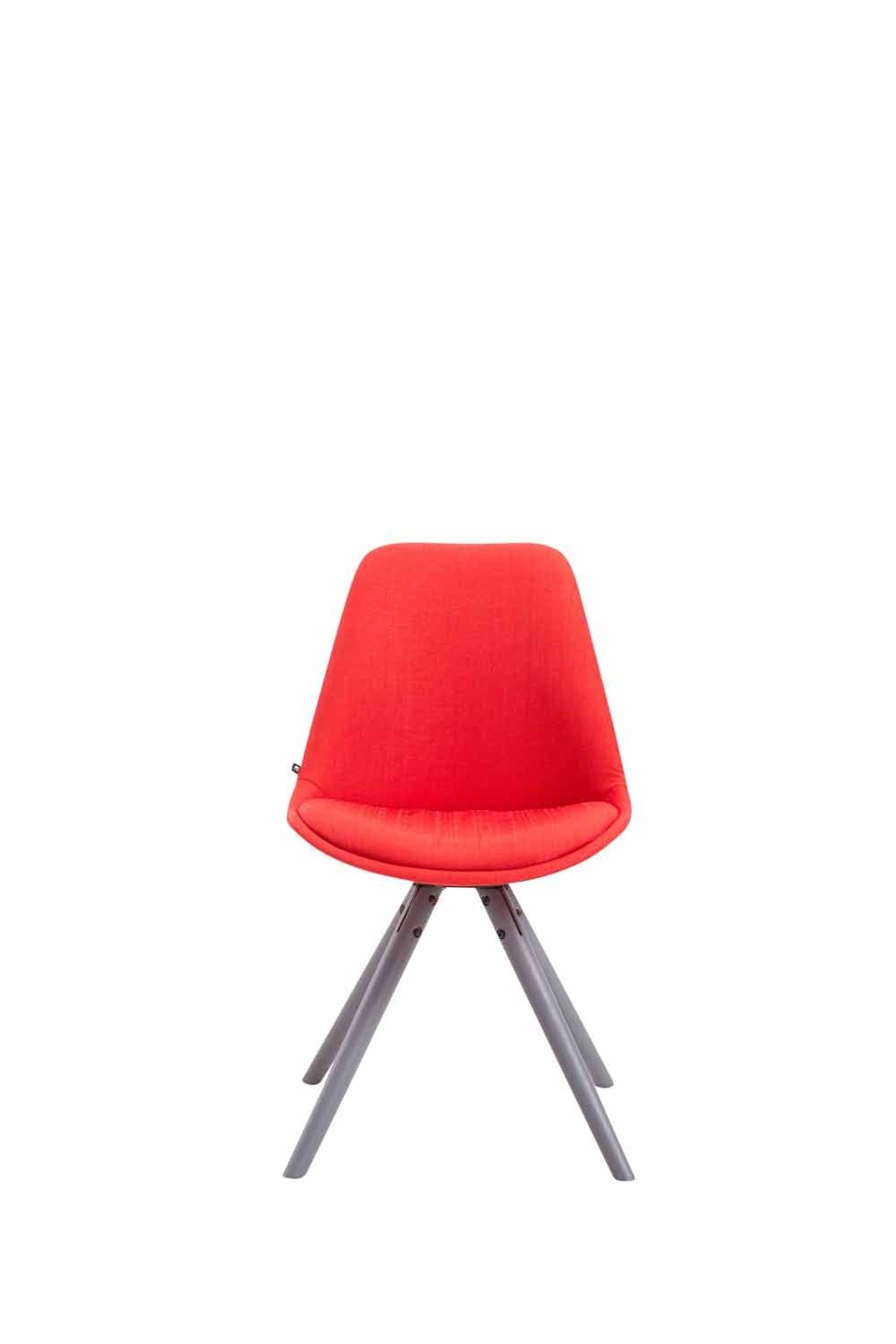 CLP Esszimmerstuhl Besucherstuhl Toulouse Stoff Rund grau, rot | Stühle