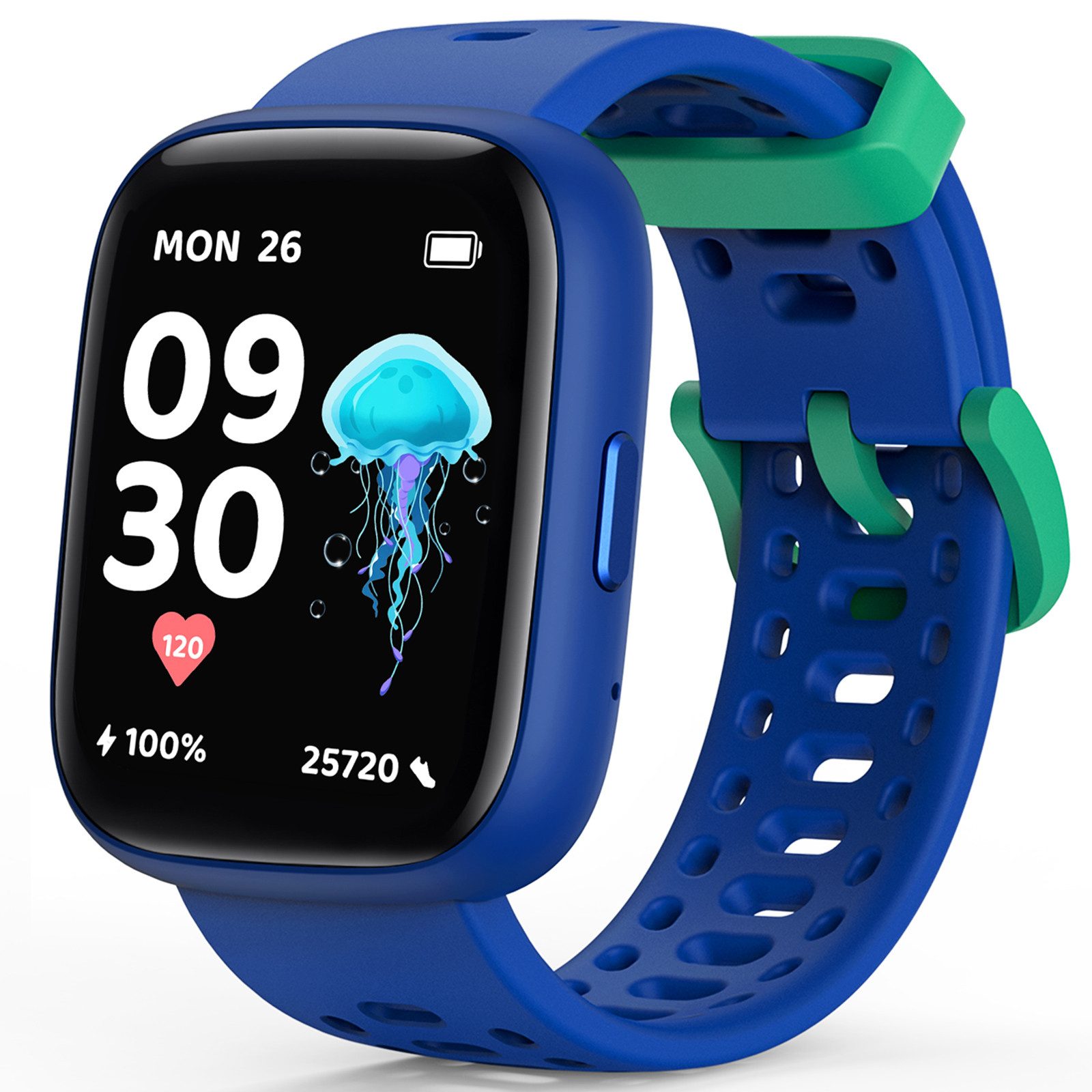 Ralio Kinderuhr als Geschenk für Jungen und Mädchen, 1,83″ Full-Touch kinder Smartwatch Fitnessuhr für Kinder mit 80+ Sportmodi und Spielen, IP68 Sportwatch mit Wecker, Apple „Wo ist?“ Unterstützung, Fitness Tracker mit Herzfrequenz/Kalorien/Schritt/Schlafanalyse, Wecker, Geschenk für Kinder ab 5 Jahren