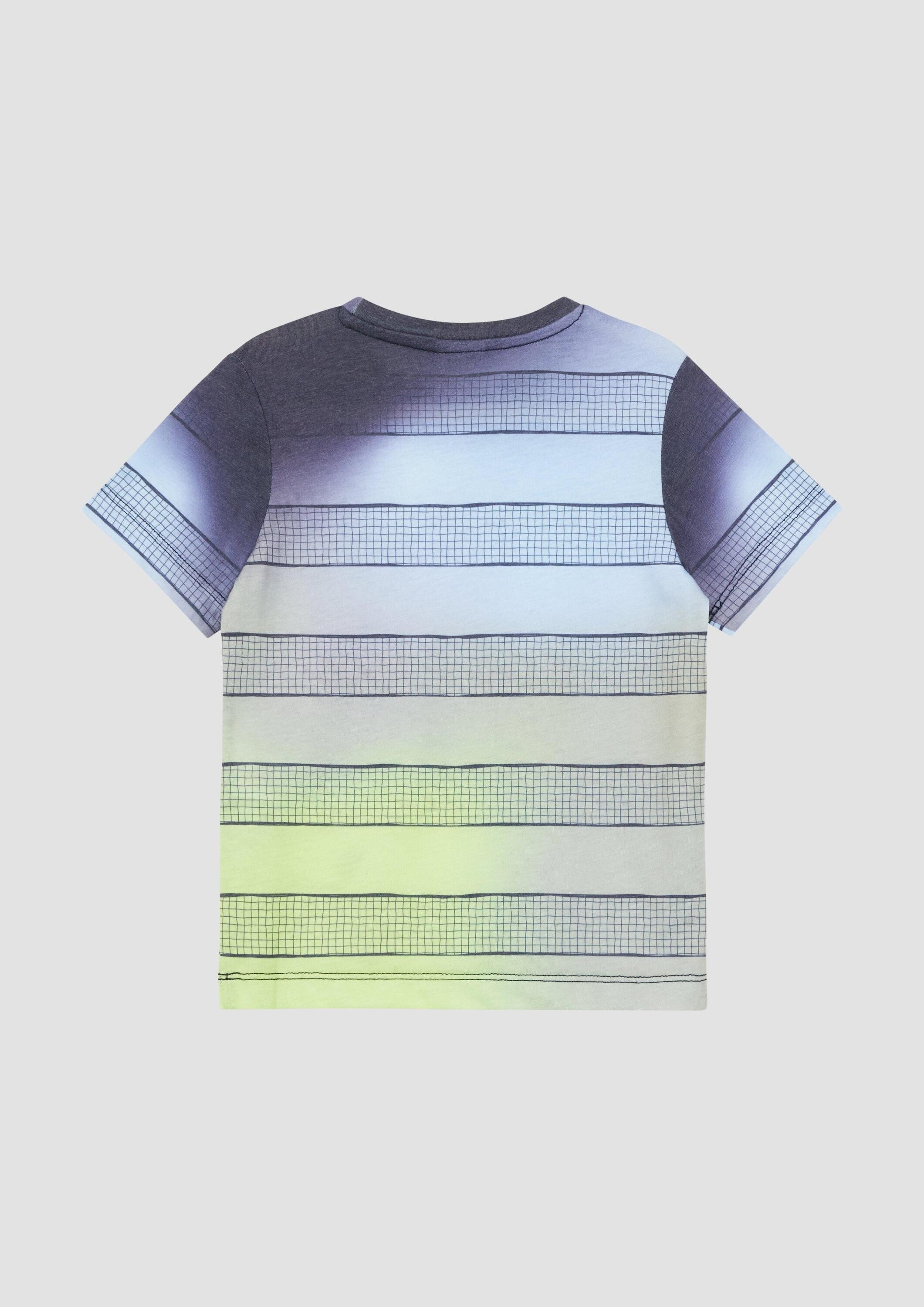 s.Oliver Kurzarmshirt T-Shirt T-Shirt mit Farbverlauf und Print