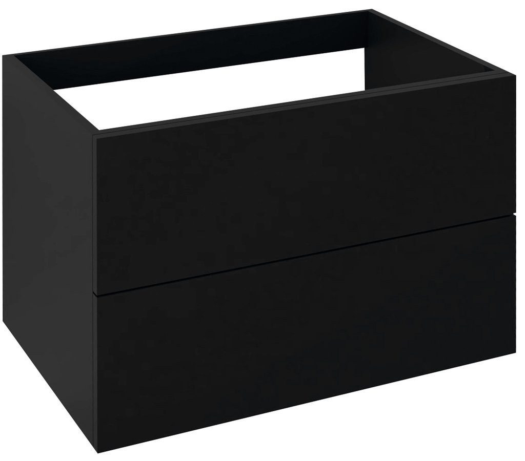 Sapho Waschbeckenunterschrank TREOS Unterschrank 75x53x50,5cm, Schwarz matt Sapho-TS070-3535