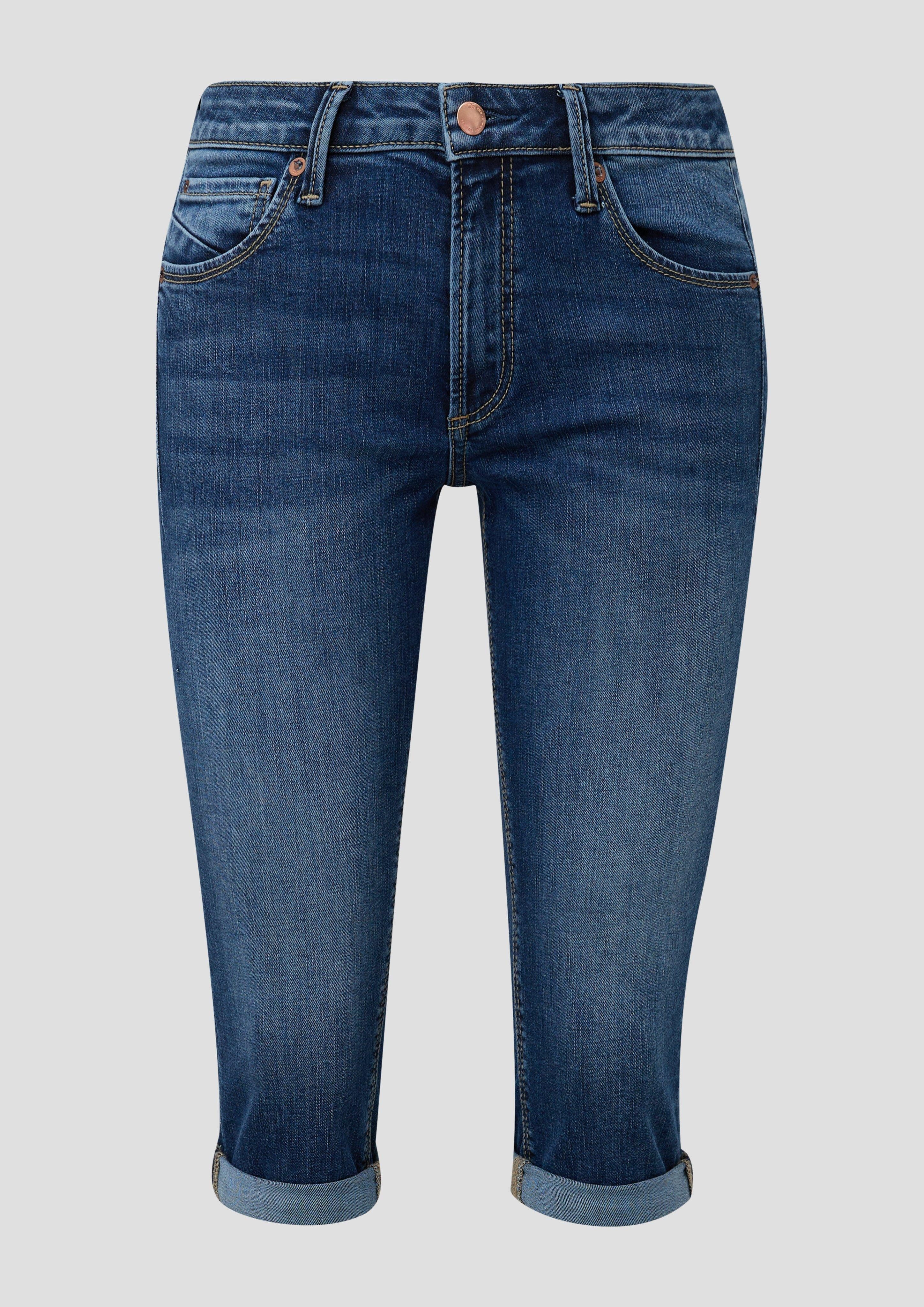 QS 3/4-Hose Capri-Jeans Catie / Slim Fit / Mid Rise / Slim Leg