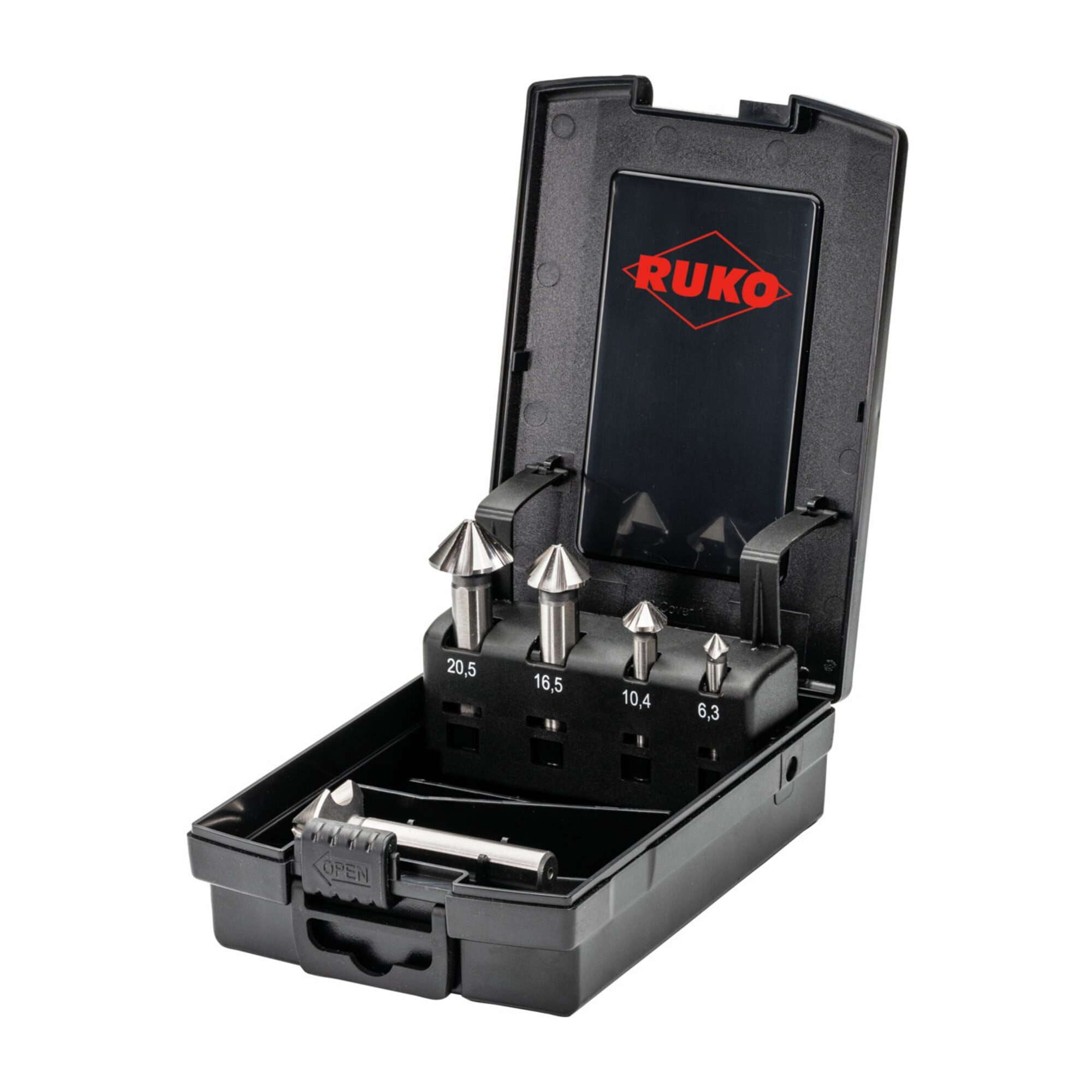 Ruko Kegelsenker Ruko 5-teiliger ULTIMATECUT Kegel- und Entgratsenker-Satz DIN 335 90°