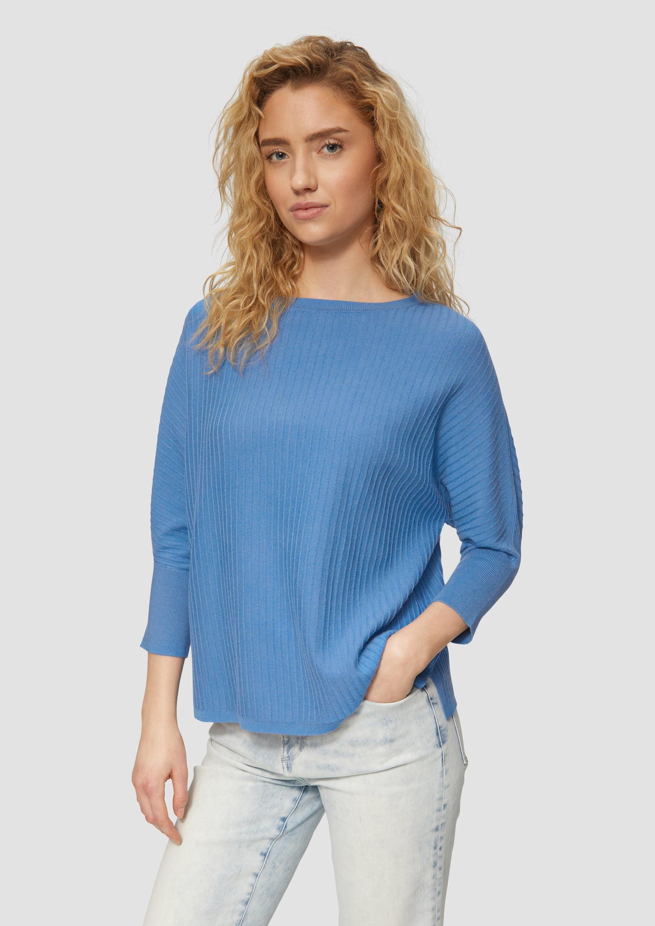 s.Oliver 3/4 Arm-Pullover Strickpullover Weicher Pullover mit Struktur und günstig online kaufen