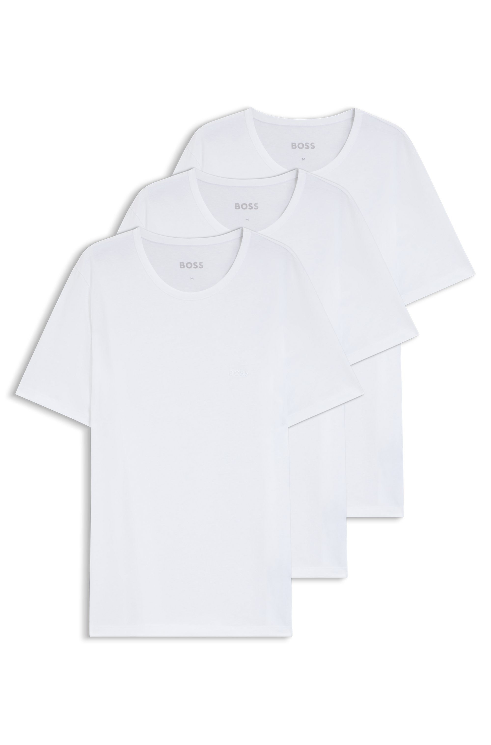 BOSS T-Shirt Rundhals BOSS ONE (Packung, 3-tlg., 3er-Pack) mit dezentem BOSS Logo-Print