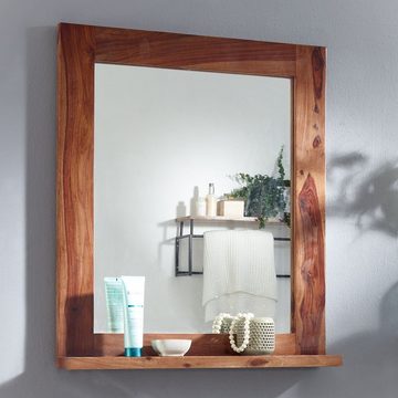 möbelando Spiegel 640 (LxBxH: 65x12x78 cm), aus Sheesham in Braun