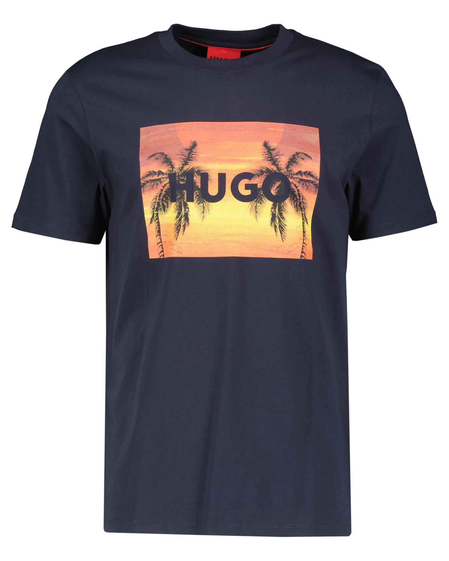 HUGO T-Shirt Herren T-Shirt DULIVE_U232 (1-tlg) blau (296)