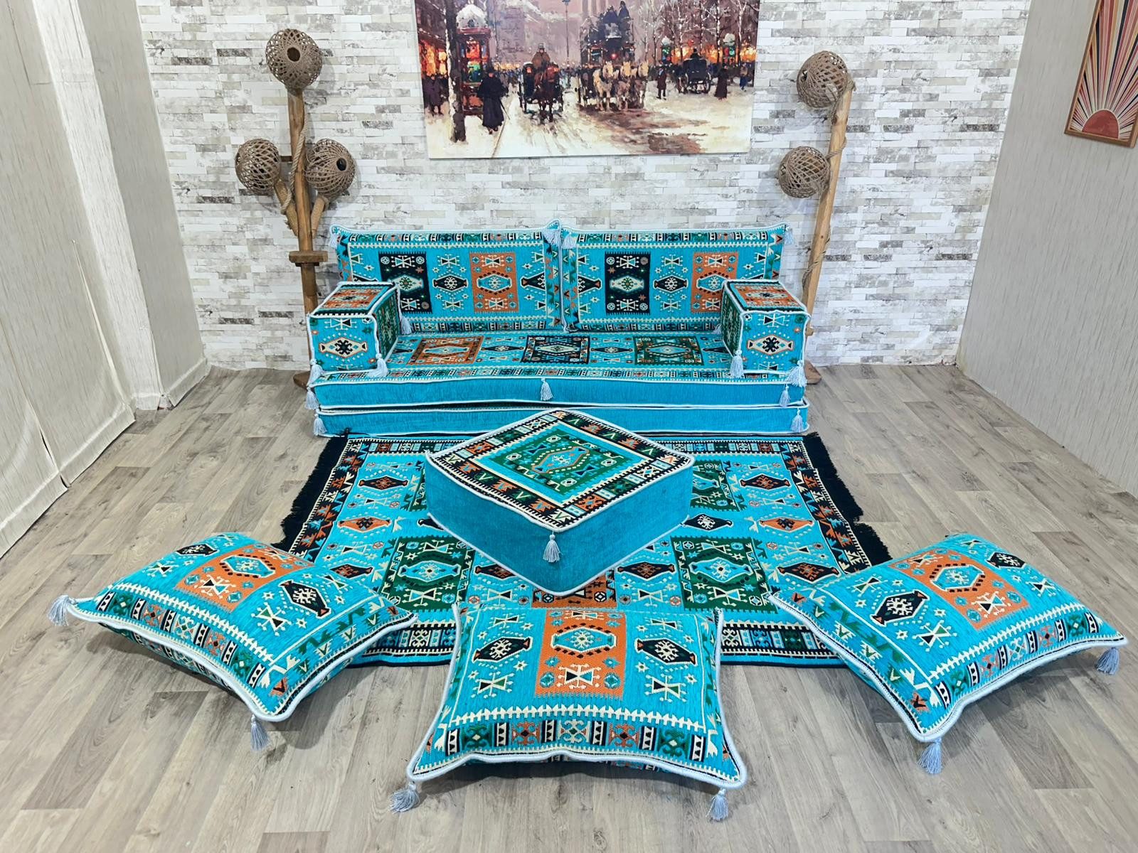 Sofa Arabisches Sofa, Orientalische Sitzkissen, Bodensofa, Sitzecke