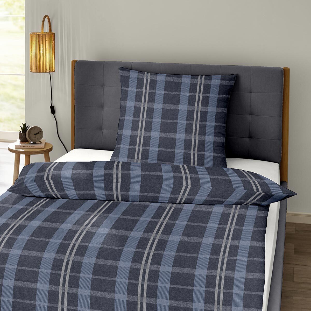 TRAUMSCHLAF Bettwäsche Glasgow, Flanell, 3 teilig, zeitlose Karo Bettwäsche günstig online kaufen