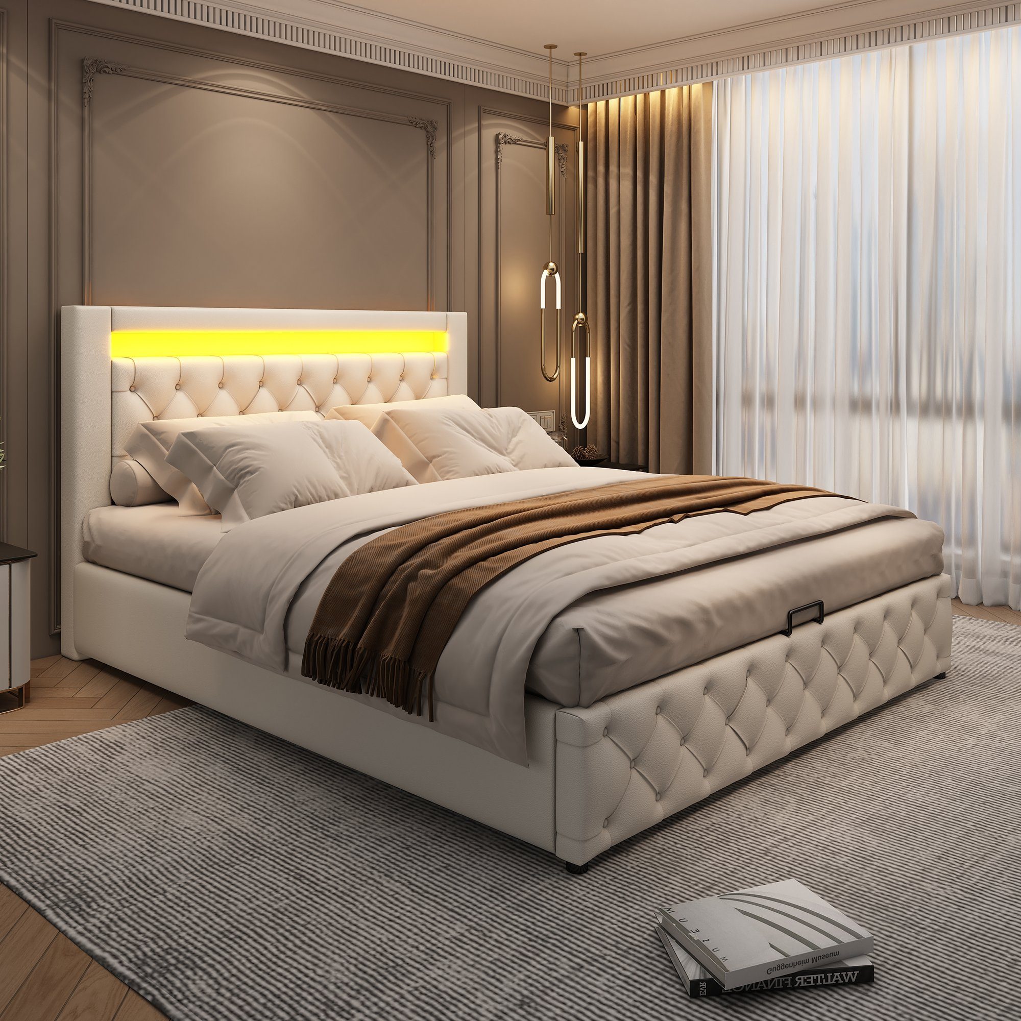 REDOM Polsterbett Polsterbett Doppelbett Stauraumbett Bett günstig online kaufen