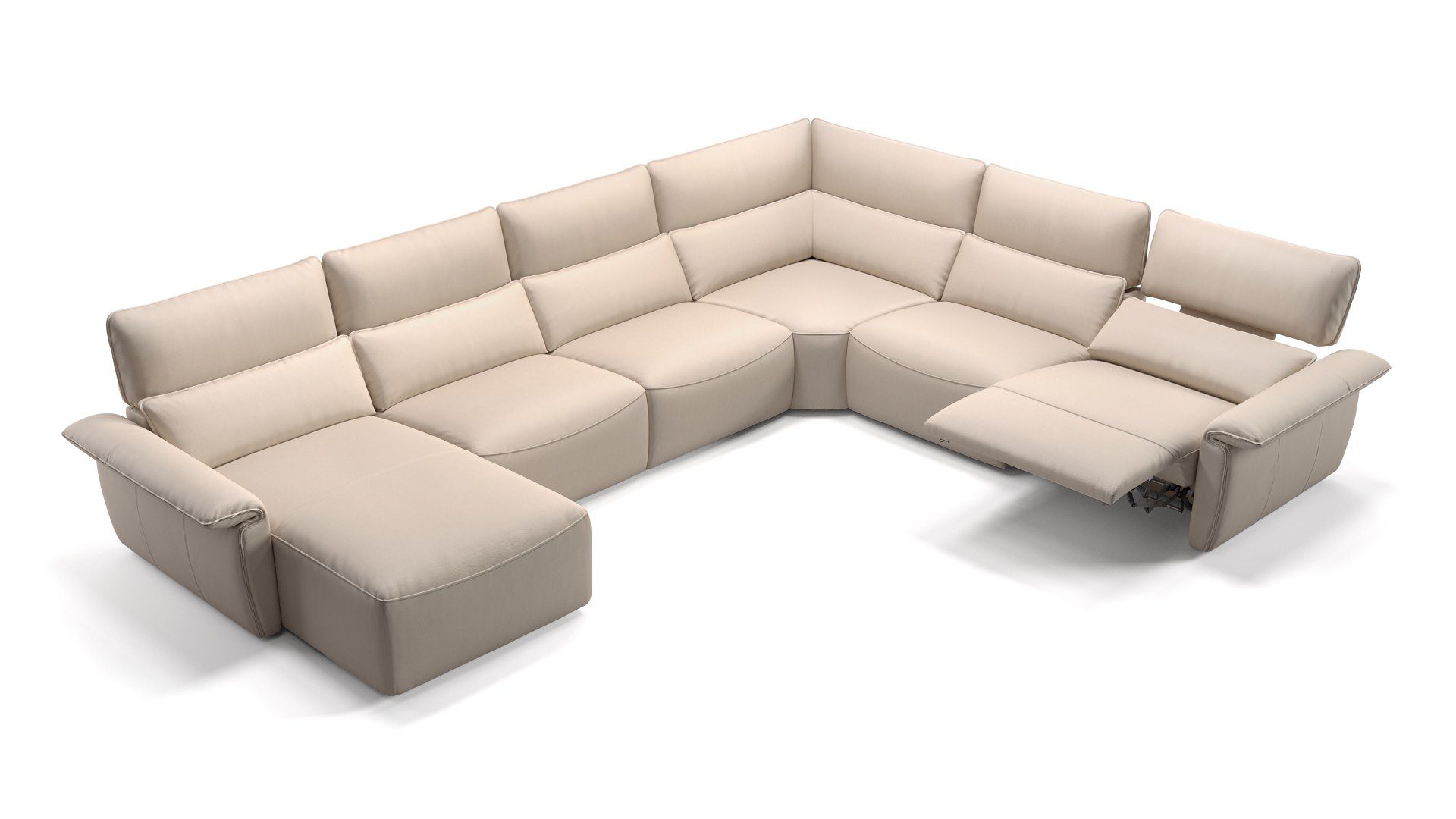 Sofanella Wohnlandschaft Leder MERIDA, Wohnlandschaft, Ecksofa, Sofalandschaft, XXL Sofa, Leder Sofas