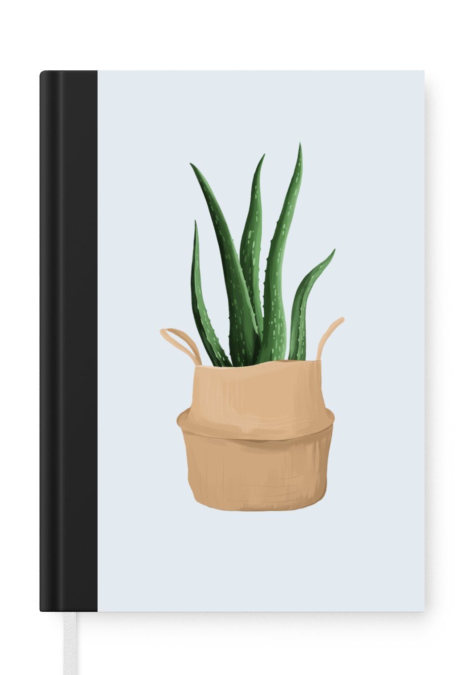 MuchoWow Notizbuch Pflanze - Aloe Vera - Blumentopf, Journal, Merkzettel, Tagebuch, Notizheft, A5, 98 Seiten, Haushaltsbuch