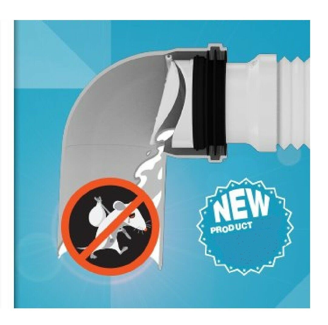 Uzman Ablaufgarnitur Rattenschutzklappe Ø DN 90-100/110 Rattenklappe Rattensperre – Bild 4 von 5