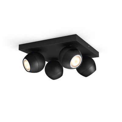 Philips Hue LED Deckenleuchte Buckram Spot, Leuchtmittel wechselbar, LED wechselbar