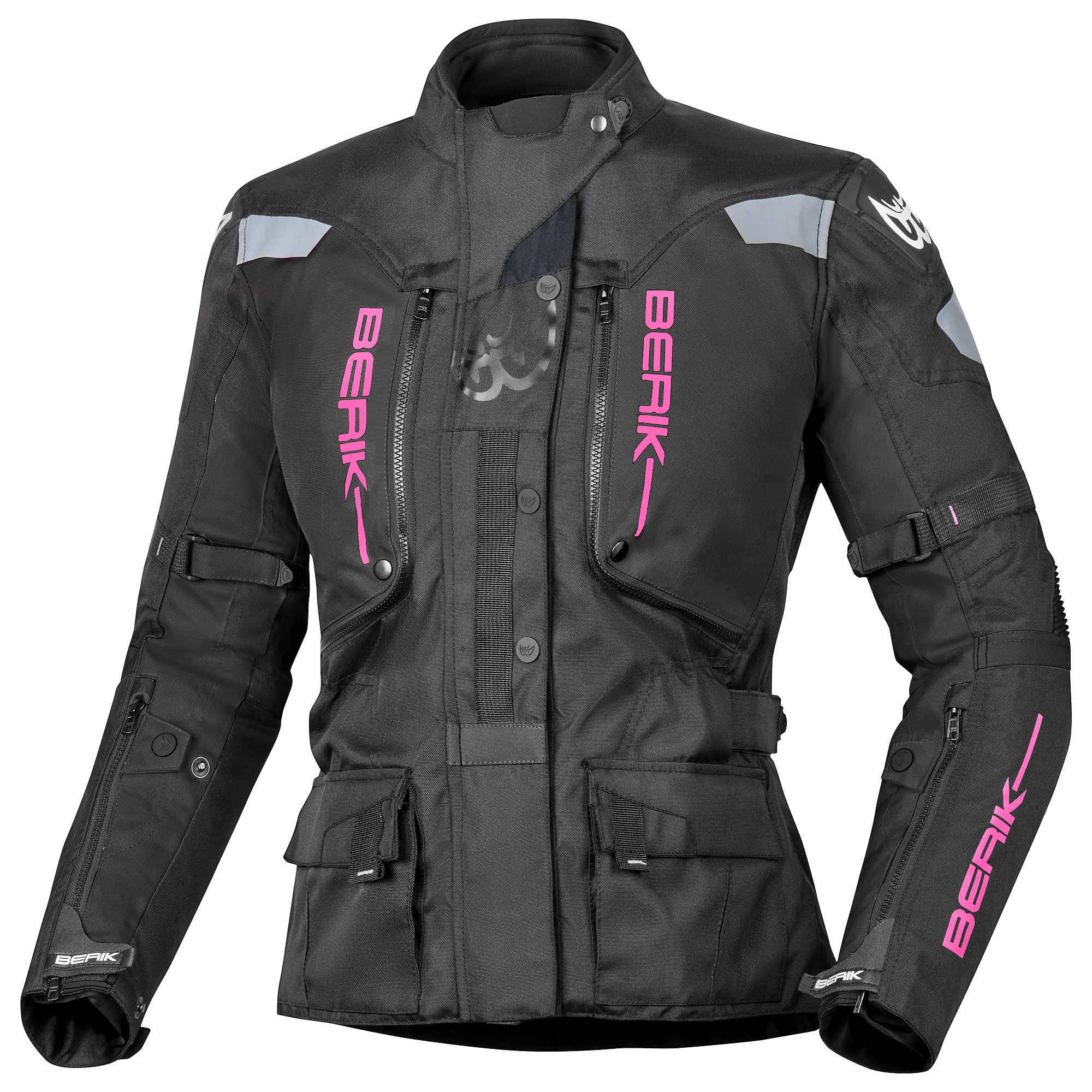 Berik Motorradjacke Furmia wasserdichte Damen Motorrad Textiljacke Verbindungsreißverschluss,Ellenbogenprotektoren enthalten,herausn