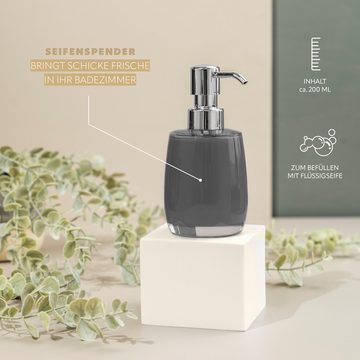 bremermann Seifenspender Bad-Serie SAVONA - Seifenspender aus Kunststoff, grau