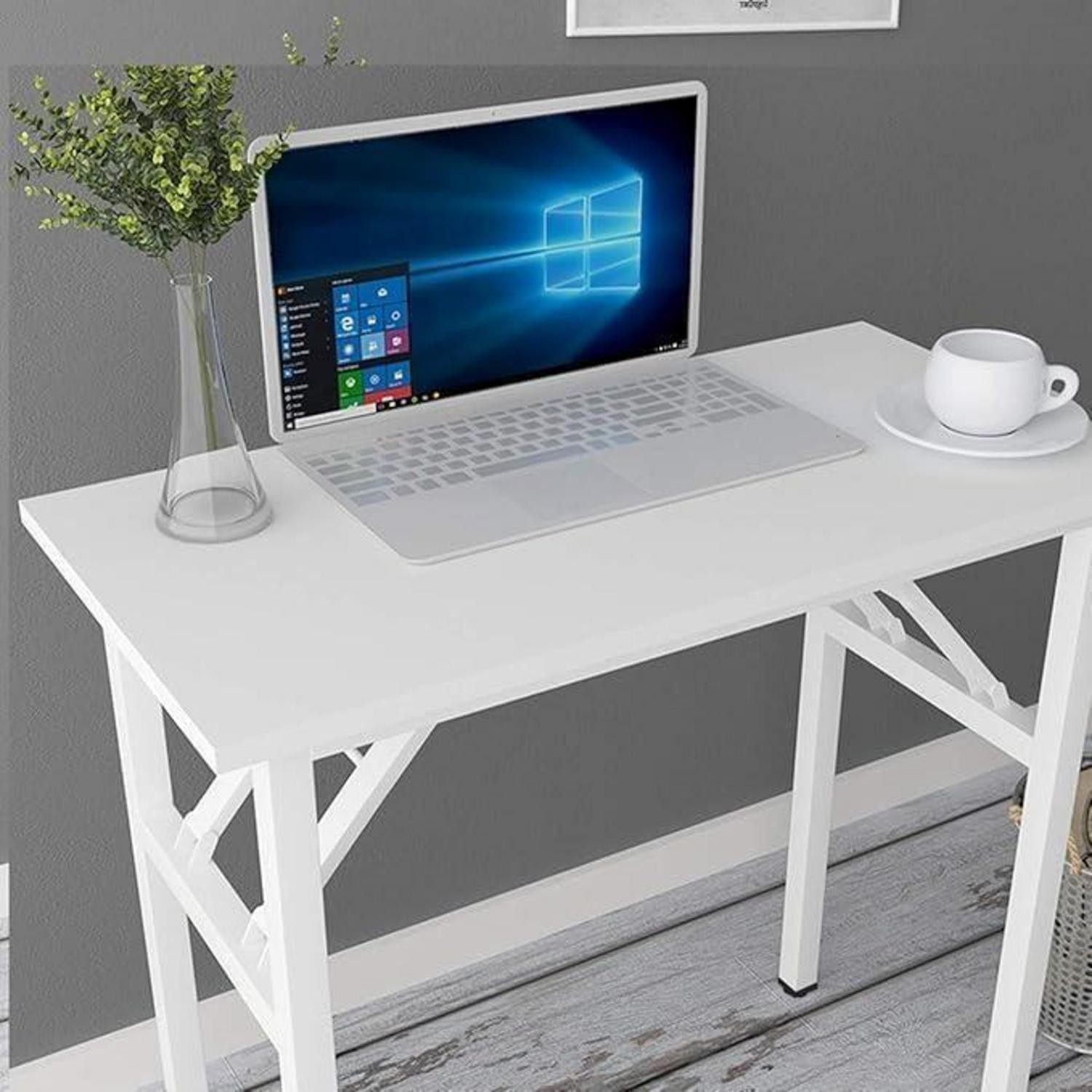 Klapptisch Klapptisch Schreibtisch Computertisch Holz Weiß 80x40CM