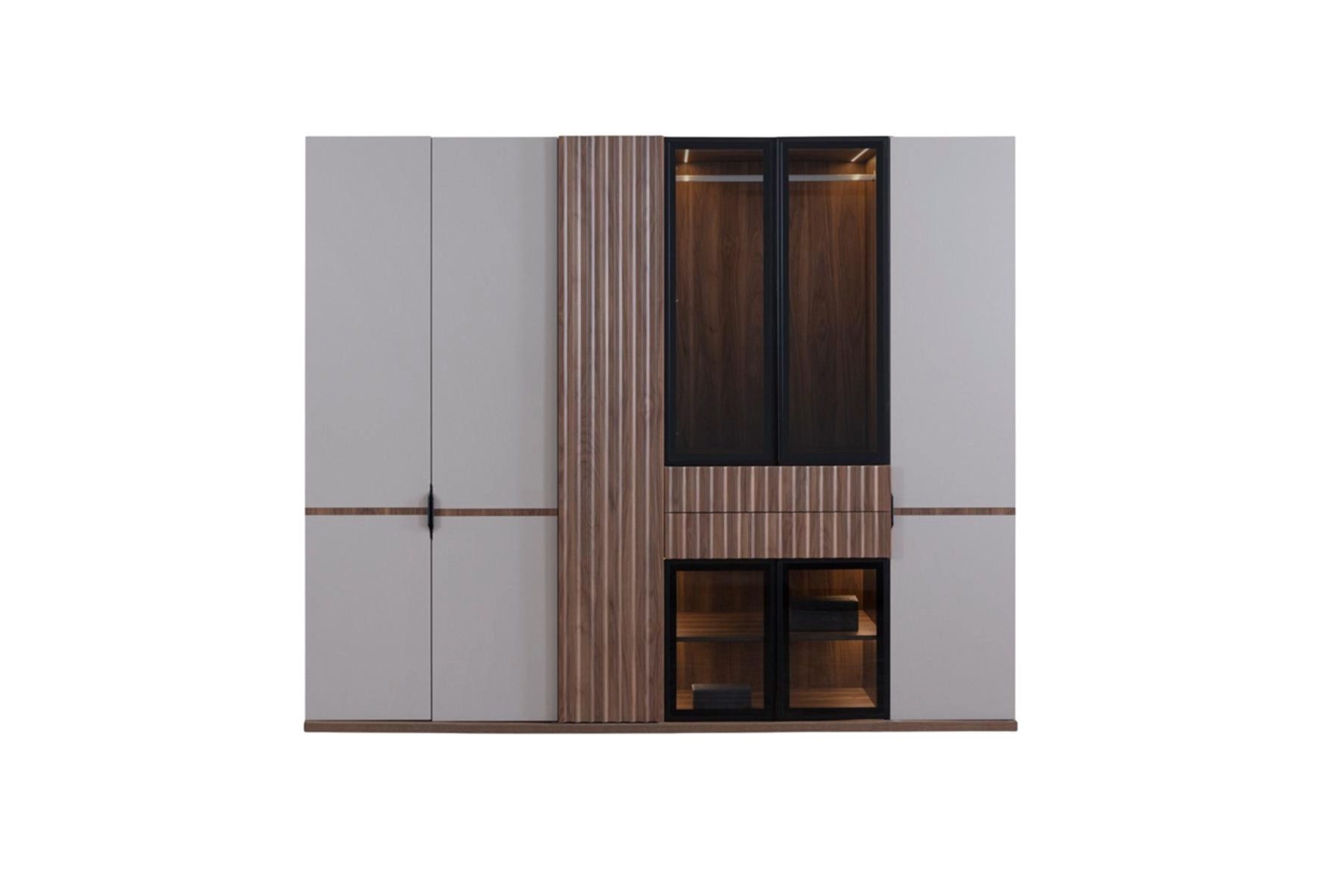 Xlmoebel Kleiderschrank Luxus Holzschrank in modernem Design für stilvolles Schlafzimmer (Kleiderschrank EAN : 4067282596351 (ASARA) Hergestellt in Europa