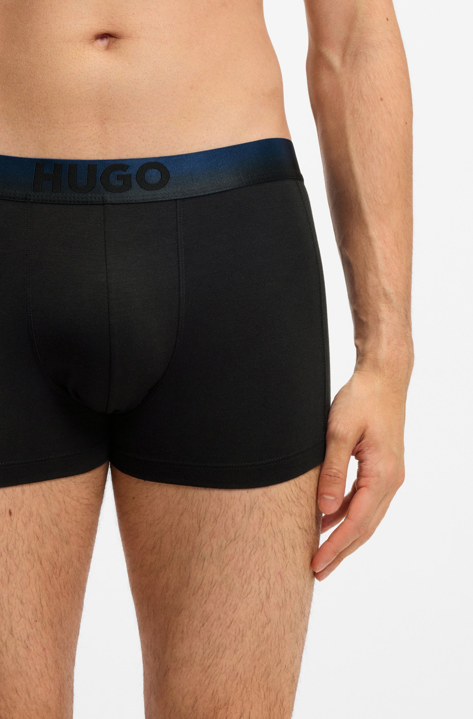 HUGO Trunk (3-St) elastischer Bund mit Sprühfärbemuster und Logo