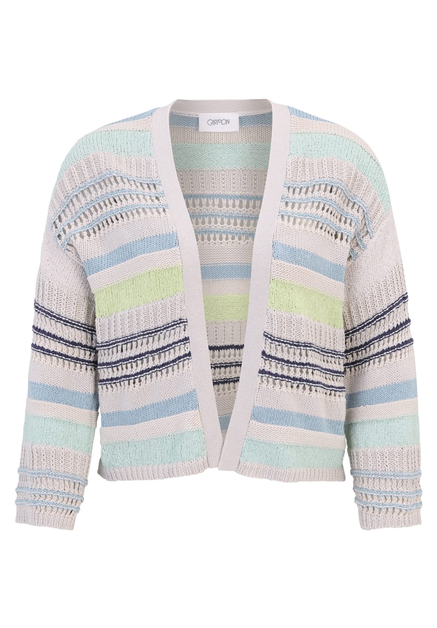 Cartoon Strickjacke Damen Strick-Cardigan mit Color Blocking (1-tlg) Strukt günstig online kaufen