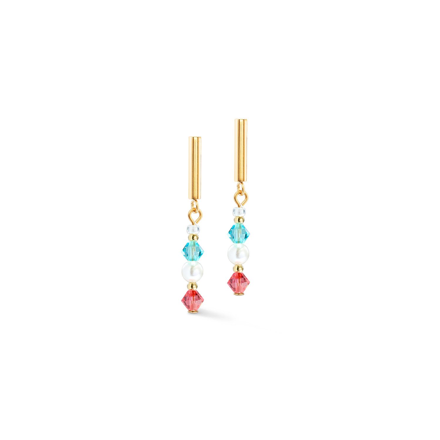 Paar Ohrstecker Schmuck Geschenk Edelstahl Princess Pearls Ohrringe Würfelkette
