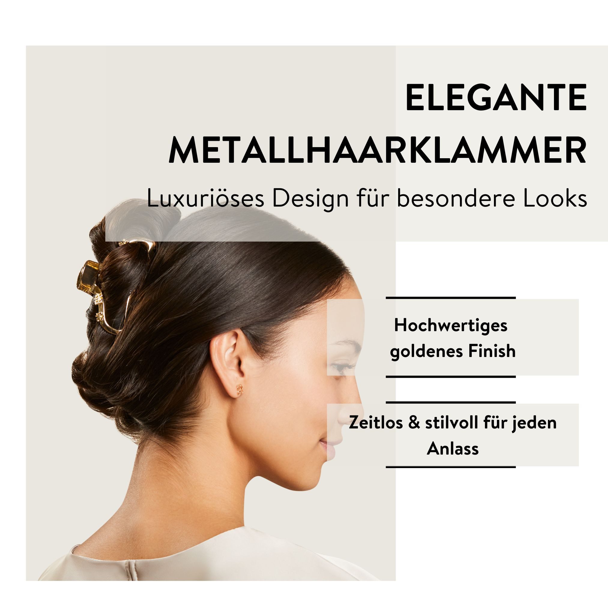 PARSA Beauty Haarklammer Signature Collection Metallhaarklammer mit Schmetterlings-Detail