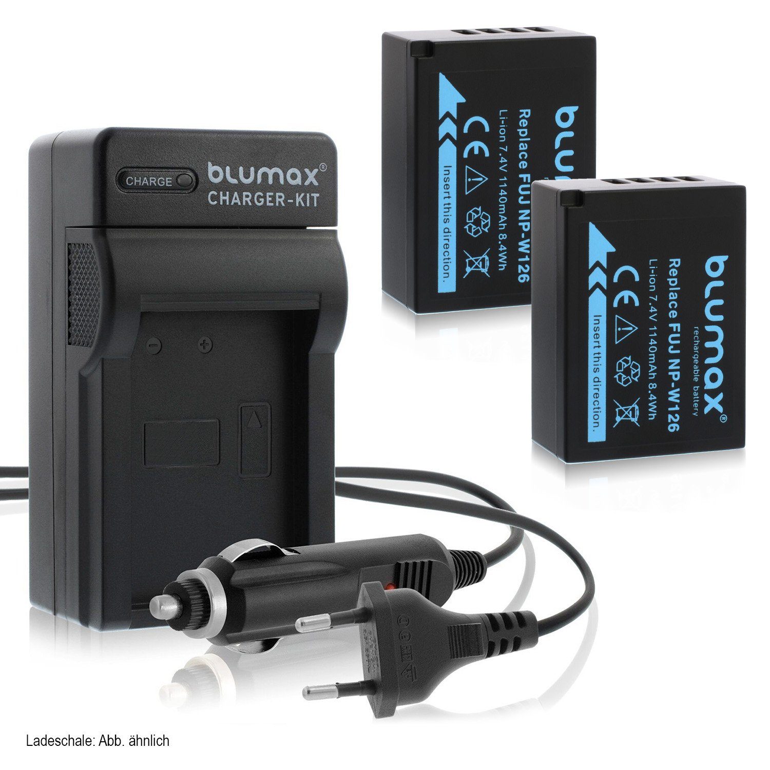 Set Blumax mit X-Pro3 Lader Kamera-Akku -W126s Fuji NP-W126 1140mAh für